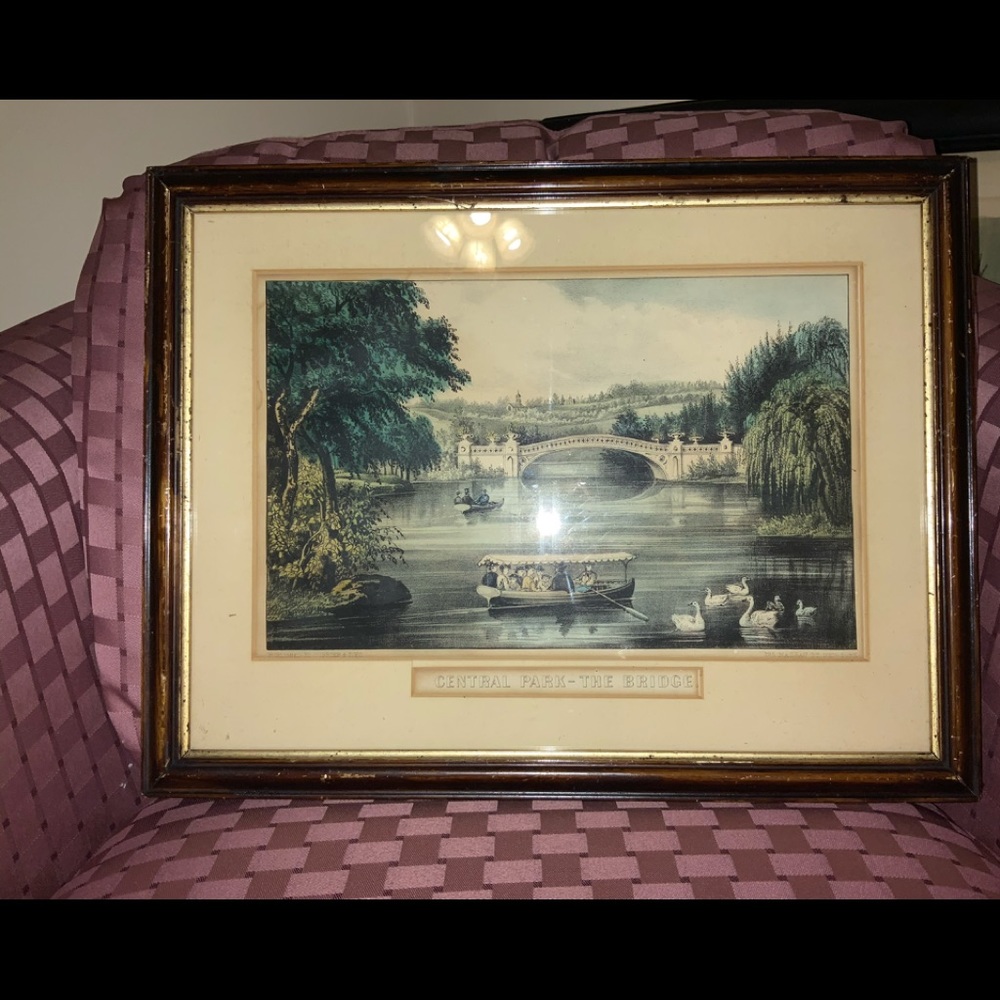 CURRIER AN IVES / CENTRAL PARK- THE BRIDGE.```